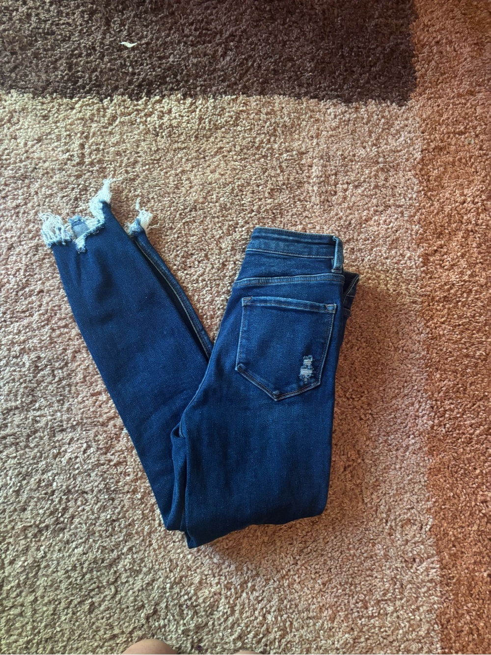 Dark Blue Women's Distressed Skinny Jeans Flying Monkey